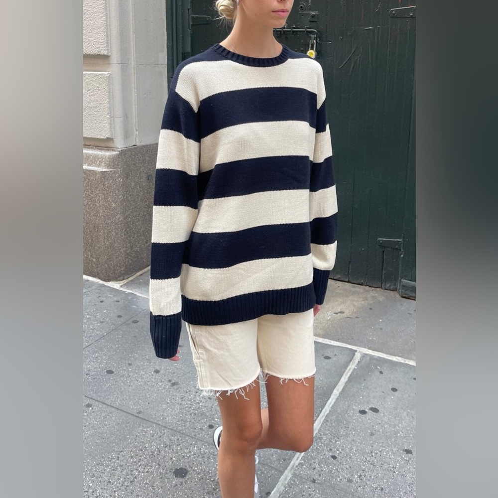 Brandy Melville Brianna Cotton Thick Stripe Sweater